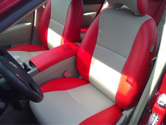 Custom two tone leather