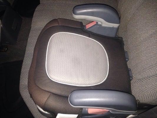 I bought a new truck and I wanted the car seat to match the leather in my new truck this is the before picture