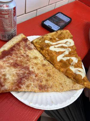 Regular slice & Buffalo Chicken slice