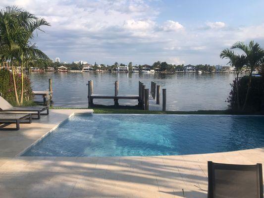 Pressure Washed the tile around a pool in Miami.