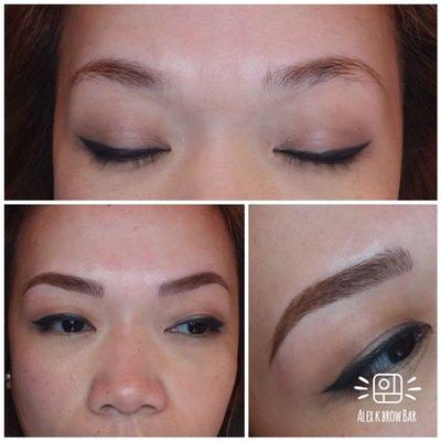 Microblading with shading