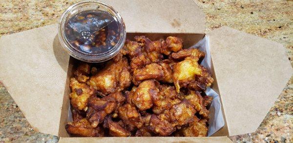 10 piece Korean fried chicken with soy garlic sauce