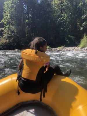 My daughter loved the bumpy ride on the front of the boat