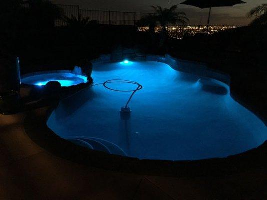 Steve M. House in Orange, CA ..Jandy Water Colors LED Lights