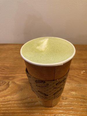 Lavender matcha latte