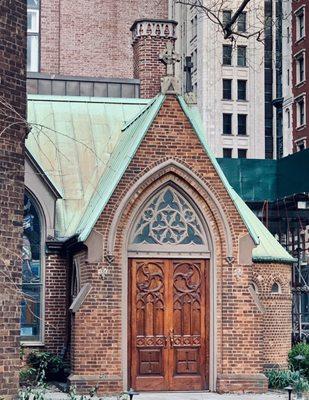 The carved wooden doors are exquisite!