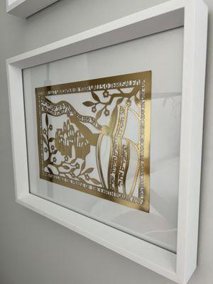 White frame and matting