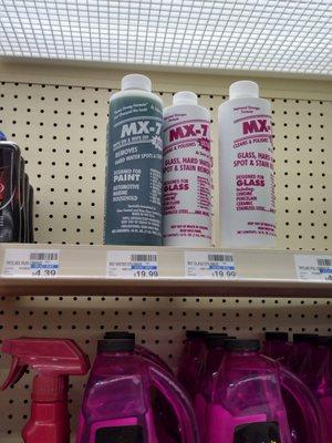 MX-7: CAR paint and glass. Cleans and polishes. Removes. $20.-