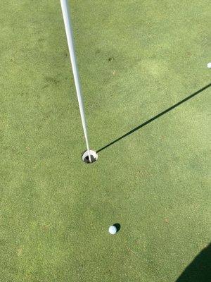 Almost holed it for 3 on #2