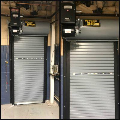 Rolling steel industrial doors