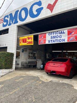 Smog check! Quick service very nice man.