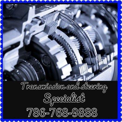 Especialistas en Transmisiones,Motores y Direccion hidraulica. Llamanos al 786-768-9888 ó al 305-643-9004