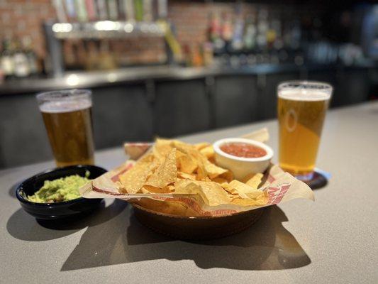 Space Dust, Chips and Salsa...   Devin was at the Bar he was awesome.