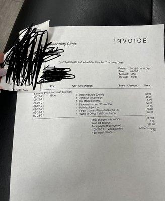 Vet bill