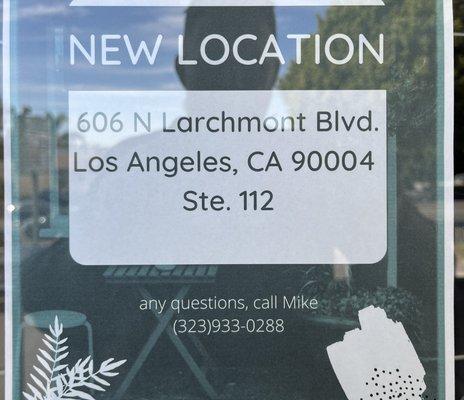 New location info