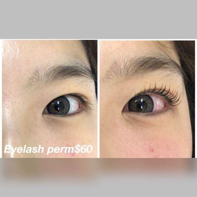 Eyelash perm ($60)