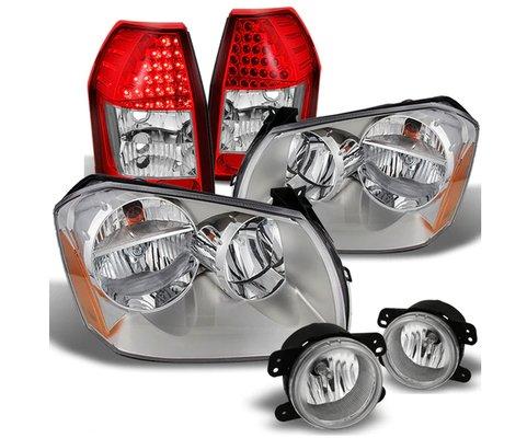 HEADLIGHTS RED CLEAR LED TAIL LIGHTS FOG LIGHTS