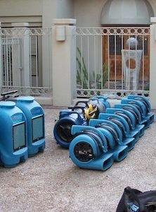 Equipment set outside a home