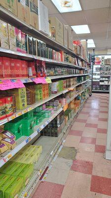 Aisles of Asian products.