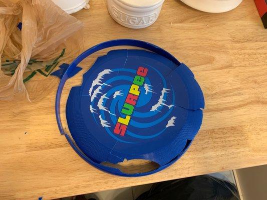 Cheap Chinese made frisbee threw it once (In the house) crack goes the cheaply made device.