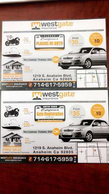 Come Get Insurance With Us At Westgate Insurance & Receive A Discount Once You Check In Or Write A Review!!