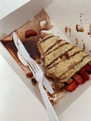 10. Dark Chocolate with Strawberry Crepe