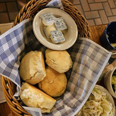 Warm biscuits and butter