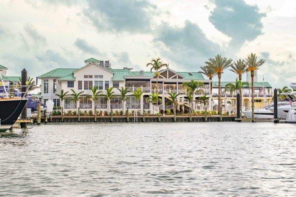 MIYC Clubhouse as seen from the Riverside Marina