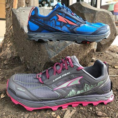 One of our top selling trail running shoes, the Altra Lone Peak.