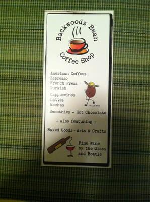 Backwoods Bean Coffee Shop Brochure