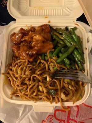 Chicken Chow Mein, Five Flavor Chicken, Saute String Beans with Garlic