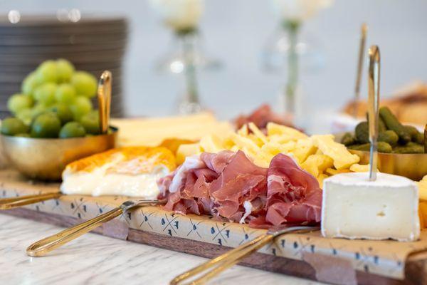 Cheese and Charcuterie  board for our wine tastings