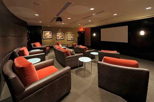 Private screening room with Blu-Ray and Hi-Def