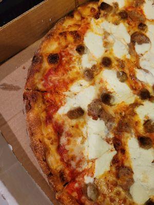 Does this look like a $30 pizza to you.  Those are their Meatballs and Italian Sausage, btw