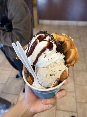 Waffle with Ice Cream