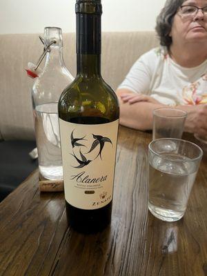 This was a wonderful red blend Italian wine that perfectly accompanied our outstanding meal.