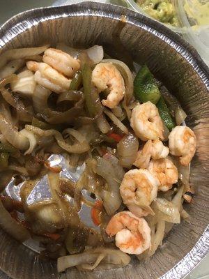 Shrimp fajitas