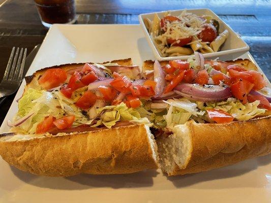 Italian Sub with pasta salad