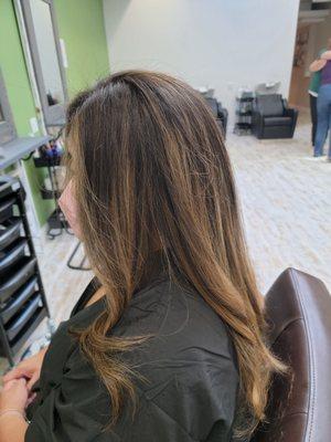 Ombre, cut and blowdry with Saori!