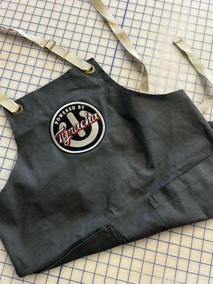 custom embroidered patch on apron