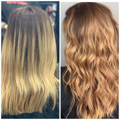 Transformation by student stylist Kelsey! Call 726-5577 to book an appointment!