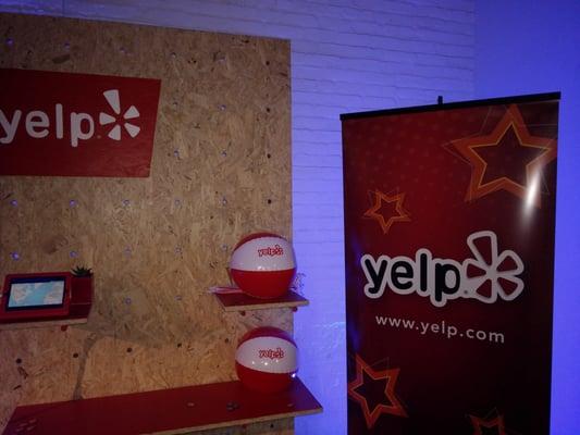 At the Yelp booth