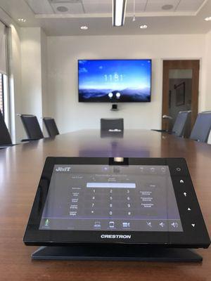 AV Board Room - AV conference room with Polycom Video conference system  and Crestron Control system