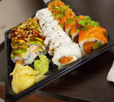 Love these Sushi Sen Sushi Rolls! Super filling and great for AM breakfast too! :D Tiger, Philly and Truffle Salmon Rolls.