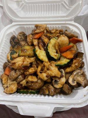 Mushroom Chicken with zucchini and carrots added.