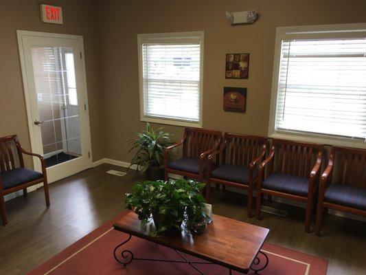 Patient waiting room at Applegate Dental