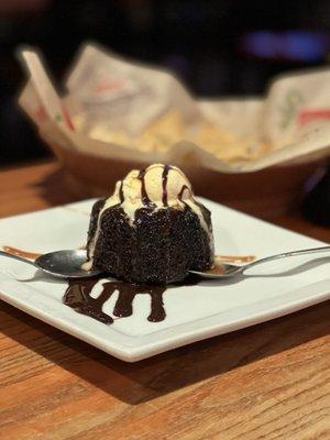 Molten chocolate cake for two but delicious enough for one!