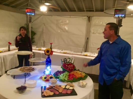 The Canopy Sides and Heater kept us all warm during this winter party.