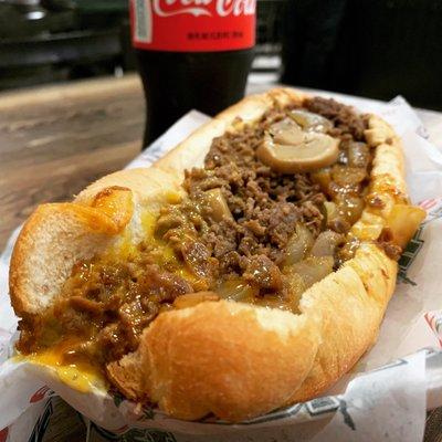 Get up on your feet, yeah Step to the beat  $7 on 7's Deal  Mushroom Steak w/ Whiz & Onions from #PhillysBest