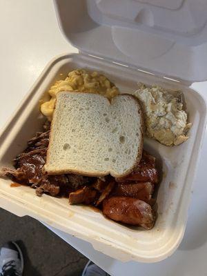 Two (2) Meat Combo Plate (brisket and chicken)